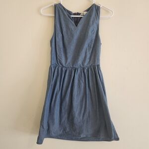 Annabella Blue Sleeveless Denim Dress for Girls